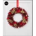 thumbnail image 1 of Holiday Lane Evergreen Dreams Red & Gold Pine Cone Wreath, 1 of 1