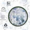thumbnail image 5 of Cute Watercolor Floral Shower Curtain Sets,Blue Botanical Leaves Bathroom Curtains,Modern Minimalist White Bath Curtain, Waterproof Fabric with 12 Hooks 72x72 Inches, 5 of 7