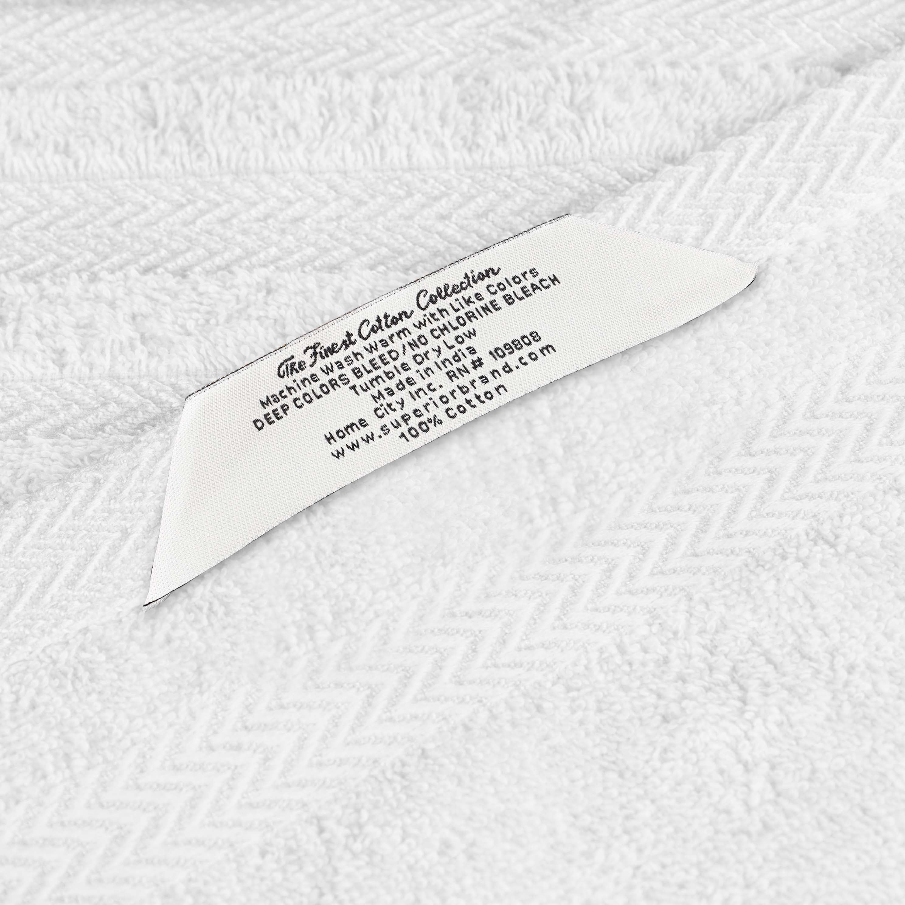 Superior Hays 2 Piece Cotton Plush Bath Towel , Ultra Soft Absobent Towels, White
