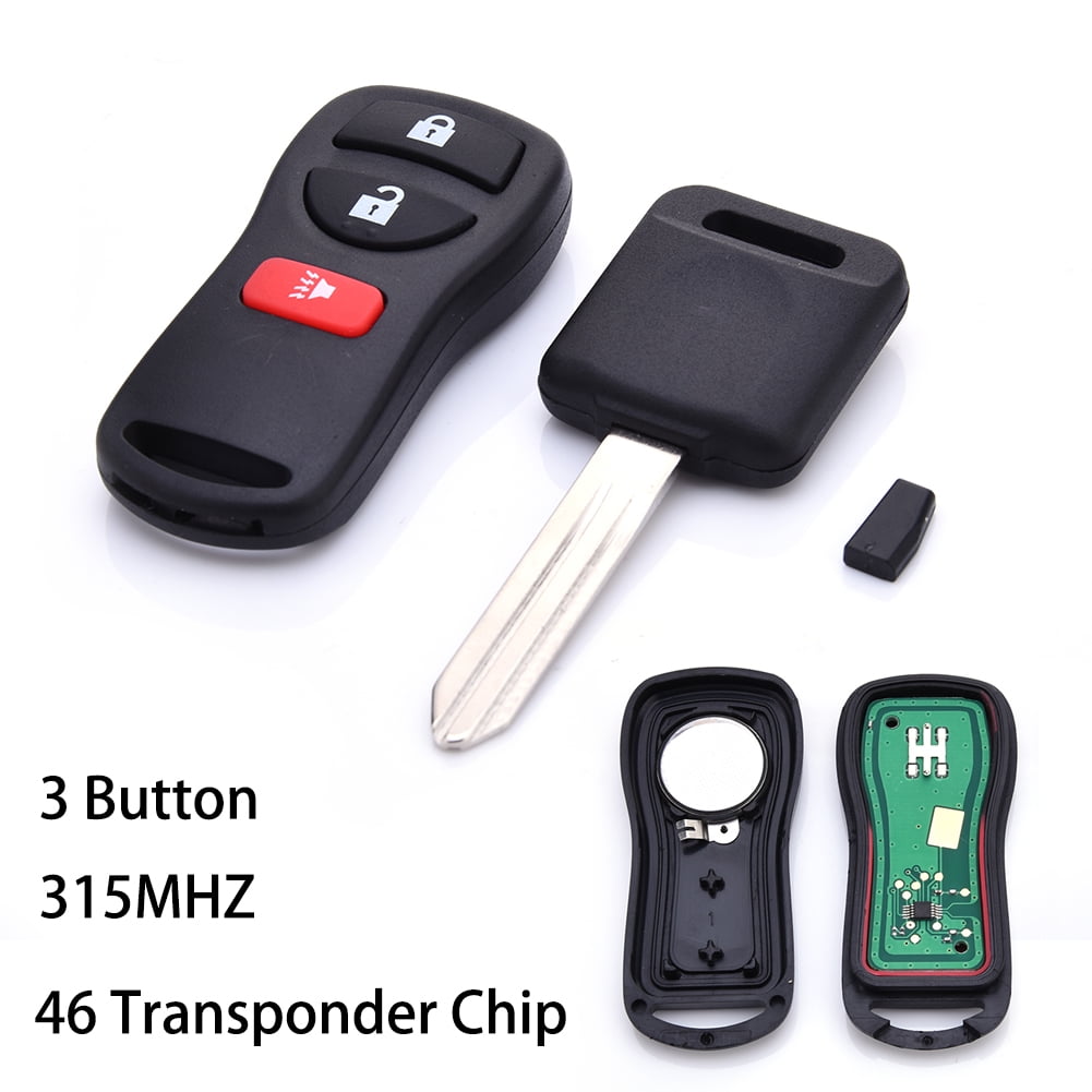 Remote Key Fob 46 Transponder Chip Key 315MHZ For Nissan KBRASTU15 3 Button