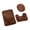 Brown, variant on Jubipavy Household Supplies 3 Piece Bathroom Rug Set Bathroom Toilet Carpet Anti-Slip Mat Solid Color Bathroom Toilet Floor Mat