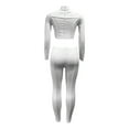thumbnail image 5 of TTUHYWXI Women’s Casual 2 Piece Outfits Sexy Bodycon Long Sleeve Crop Top with Long Pants Tracksuit Set Jumpsuits (White, XL), 5 of 5
