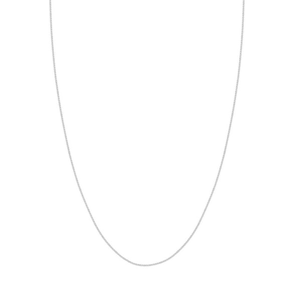 10K White Gold 16" 1.4mm Singapore Chain Necklace w/ Spring Ring - Women