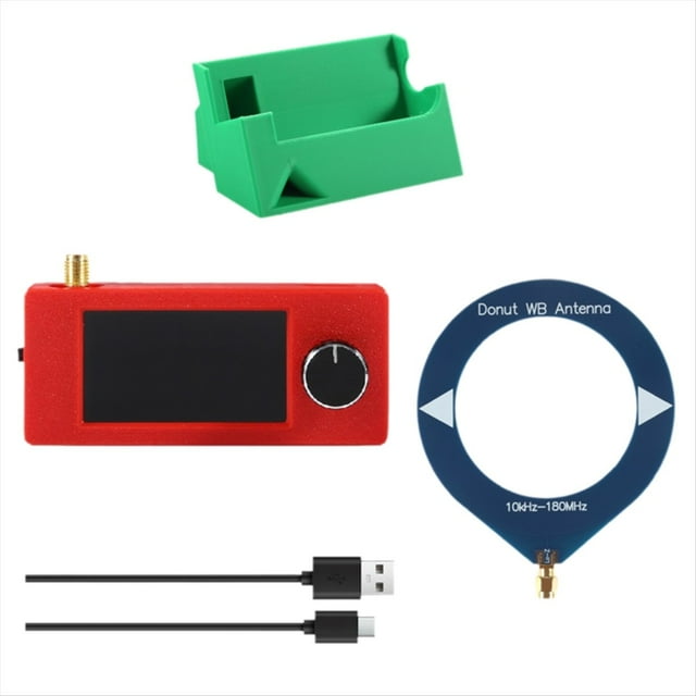 Mini Radio SI4732 con Pantalla de 1,9 Pulgadas, 10 KHz-180 MHz, Receptor de Corta FM/AM/LSB/USB, Receptor de Radio SI4732 con Soporte.