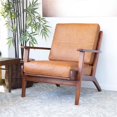 thumbnail image 6 of Home Square 2 Piece Mid Century Modern Leather Accent Chair Set in Cognac Tan, 6 of 8