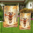 thumbnail image 4 of Welcome Fall Chesapeake Bay Retriever Strolling Through the Autumn Maple Forest Garden Flag 12x18in Double Sided Chessie Dog Lover Outdoor Decor - 12012, 4 of 5