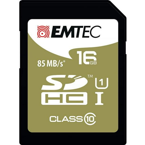 Emtec ECMSD16GHC10GP 16 GB Classe 10 Or Plus Carte Mémoire SDHC