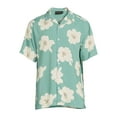 thumbnail image 3 of No Boundaries Men's and Big Men's Rayon Shirt with Short Sleeves, 3 of 5