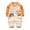 Orange, variant on Utlike Boys Romper Baby Cotton Cartoon Print Jumpsuit Playsuits Outfits Toddler Breathable Bodysuits Size 3 Months-6 Months