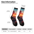 thumbnail image 2 of Bingfone Compression Socks for Women and Men Long Socks for Running Athletic Cycling Nurse- Cat Watching City Sunset, 2 of 6