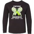 thumbnail image 3 of Inktastic Lymphoma Awareness Hope Support and Love Long Sleeve Youth T-Shirt, 3 of 5
