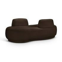 Meridian Furniture Argyle Brown Teddy Fabric Chaise/Loveseat