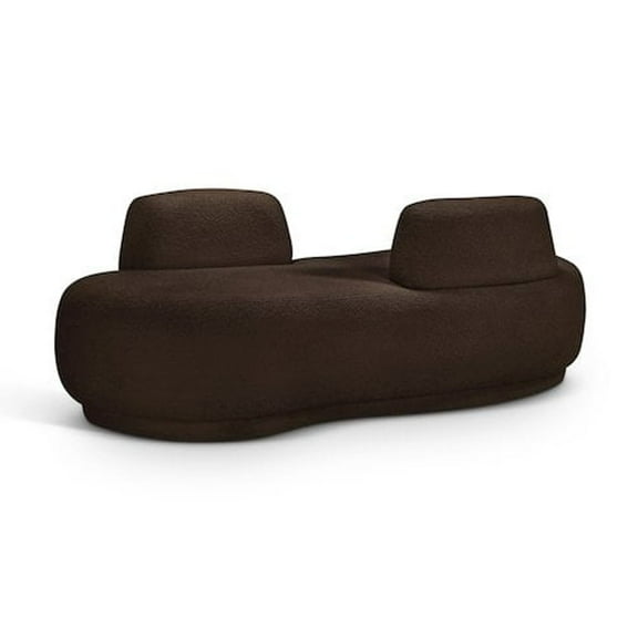 Meridian Furniture Argyle Brown Teddy Fabric Chaise/Loveseat