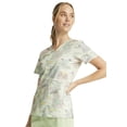 thumbnail image 4 of Cherokee Prints Scrubs Top For Women V-Neck Print CK651, M, Herbal Wellness, 4 of 5
