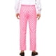 thumbnail image 3 of Pantalones formales de ajuste regular para hombres INSPIRE CHIC con estampado de lunares 38 Rosa, 3 of 6
