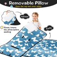 thumbnail image 3 of Pink Butterfly Geometric Pattern Teens Toddler Nap Mat with Pillow, Sleeping Mat Bag for Preschool Daycare 60"x20", 3 of 6