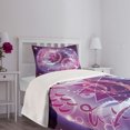 thumbnail image 3 of Ambesonne Astrology Quilted Bedspread Set 2 Pcs, Zodiac Circle Space, Twin Size, Purple and Pale Blue, 3 of 5
