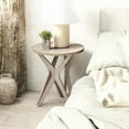 thumbnail image 5 of Pedestal Farmhouse End Table, Distressed Top with Tripod Base Bedside Table for Living Room, Modern, Boho Decor, Round (1 Pack, Distressed Aah Grey), 5 of 17