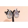 thumbnail image 2 of Multicolored Silver Plated CZ Amerian Crystal Hollow Out Dangling Drop Earrings, 2 of 9