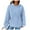 Light Blue, variant on Pullovers for Women Winter Comfy Hooded Long Sleeve Bubble One Shoulder Drawstring Plaid Leisure Cotton Sweatshirts Hoodies(Mint Green,XL)