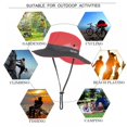thumbnail image 5 of Bucket Hat Quick Drying Packable Wide Brim Breathable Foldable Sunshade Sun Ponytail Cap With Chin Strap, 5 of 5