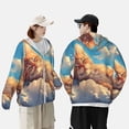 thumbnail image 4 of Fotbe Cloud Sleeping Cat Chaqueta con Protección Solar UPF 50+ para Hombre y Mujer, Camisa con Capucha y Bolsillos-XX-Large, 4 of 7