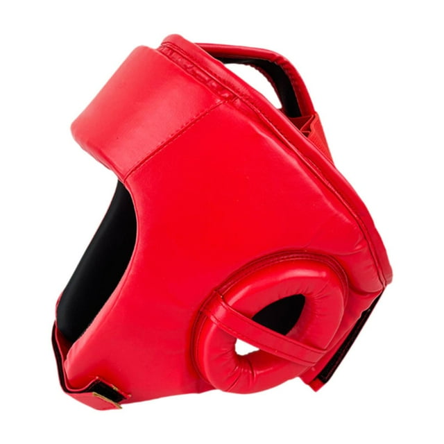 S SERENABLE Casque de Boxe Protection Frontale et Auditive pour Grappin Sparring Muay Thai Rouge