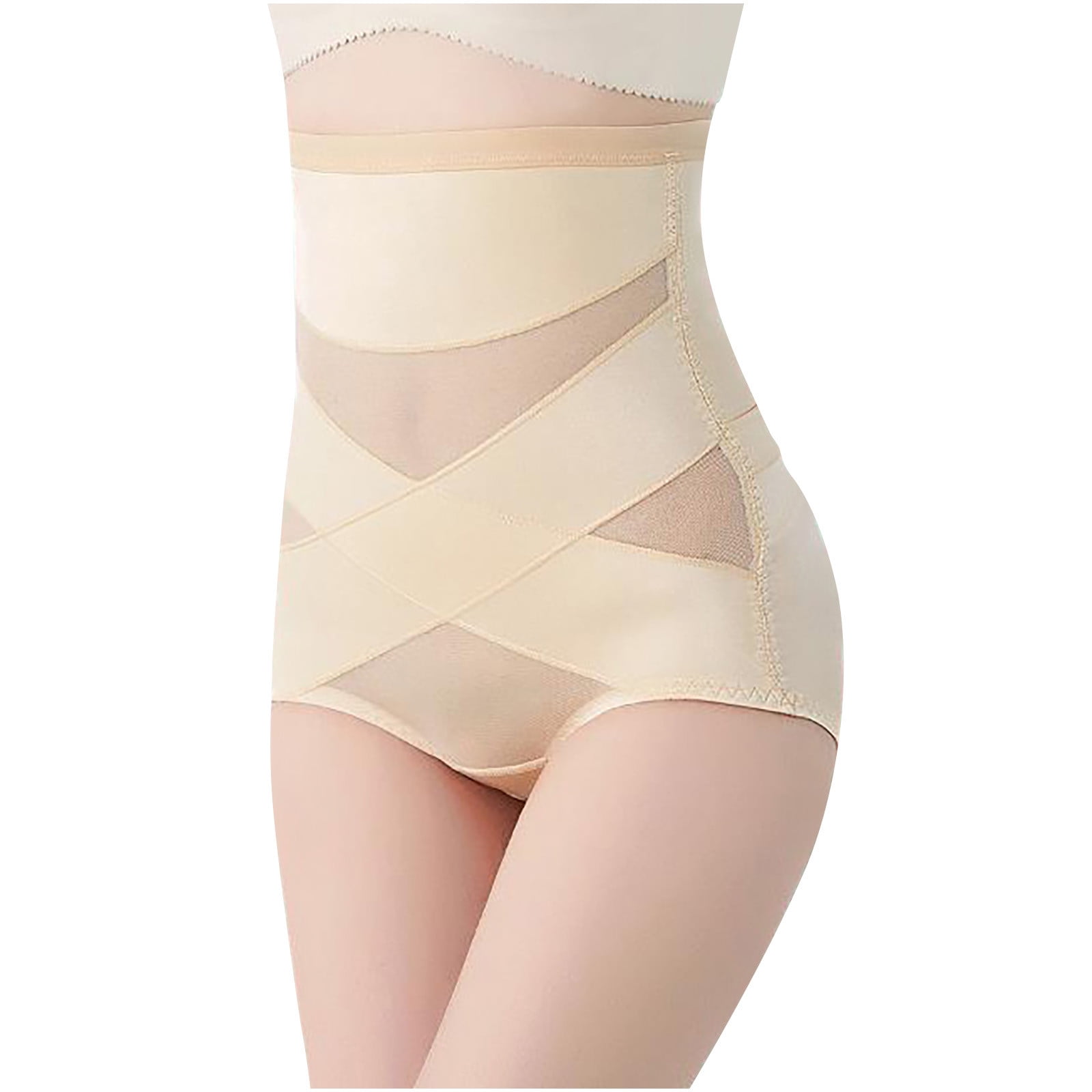 HUPOM White Underwear Women Underwear For Women Compression Activewear Tie  Seamless Waistband Beige 2XL 