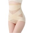 thumbnail image 2 of EQWLJWE Underwear for Women High Waist Lifter Hip Underwear Body Shaper Slimming Seamless Girdle Panties for Postpartum Shaping Beige(M-3Xl), 2 of 4