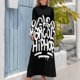 thumbnail image 3 of Vestido largo con diseño de rap de los años 90 y grafiti de hip hop de la vieja escuela, vestidos para mujer, vestidos de playa, 3 of 4