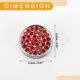 thumbnail image 4 of Ganchos Universales para Asientos de Automóvil Unique Bargains 4 Pcs para Cada Automóvil, SUV, Van, Camión Ganchos Adhesivos de Metal Resistente Rhinestone Rojo 0.91"x0.91", 4 of 7