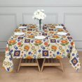 thumbnail image 3 of Pioneer Flower Floral Print Pattern Square Tablecloth, Waterproof Wipeable Spillproof Washable Table Cover for Home Kitchen Party Decor, 60"x60", 3 of 6