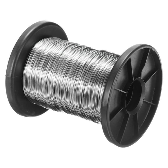 Unique Bargains 316 Stainless Steel Wire, 328 Ft 0.5mm 24 Gauge Jewelry Wire Soft Craft Wire Beading Wire, Silver
