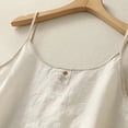 thumbnail image 4 of Garbnen Womens Linen Tank Tops Spaghetti Strap Sleeveless Camisole Tops for Women Summer Beach Travel Crew Neck Woman Tunic Tops, 4 of 7