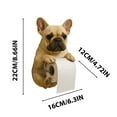 thumbnail image 3 of ZZkhGO Dog Toilet Paper Holder, Cute Animal Design Wall Mounted, Resin Paper Roll Dispenser for Bathroom Decor, 3 of 4