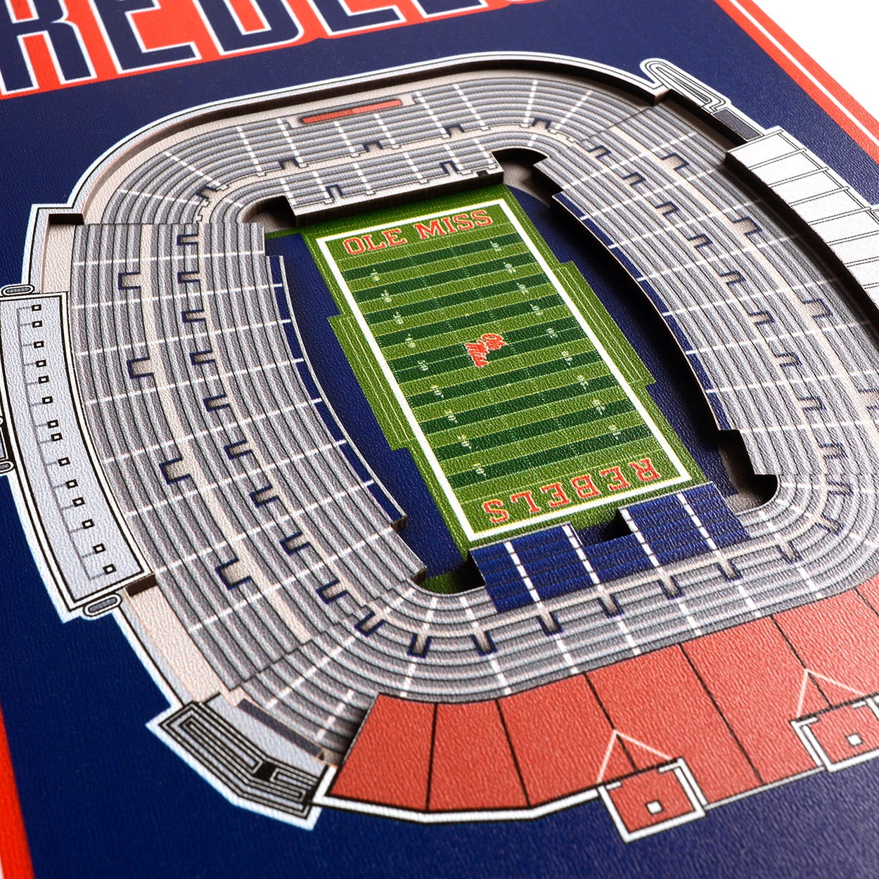 YouTheFan NCAA Mississippi Rebels 8x32 Stadium View Banner