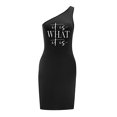 thumbnail image 1 of Vestido de Mujer con Hombros Descubiertos, Vestido Casual Transpirable para Caminar, Uso Diario Y Fiestas. M, 1 of 7