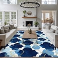 thumbnail image 3 of Area Rug for Living Room, Navy Blue Geometric Moroccan Non-Slip Indoor Large Carpet for Bedroom/Dining Room, Abstract Art Blue Ombre Modern Washable Low-Profile Rectangle Floor Runner Rugs - 5 x 7 Ft, 3 of 8