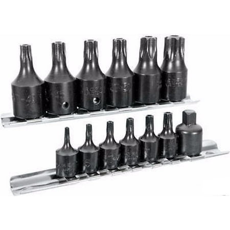 - 15 Piece Tork Male Bit Torx Driver Tool Set Tamper Proof Socket Tamper Proof