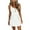 White, variant on ZZwxWA Summer Dresses for Women Elastic Waist Pocket Spaghetti Strap Tank Mini Dresses Sleeveless V-Neck Solid Short Sun Dress Purple L