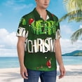 thumbnail image 2 of Salouo Merry Christmas for Hawaiian Shirt for Men,Summer Beach Casual Short Sleeve Button Down Shirts Men's Regular-Fit Short-Sleeve Print Shirt -Medium, 2 of 6