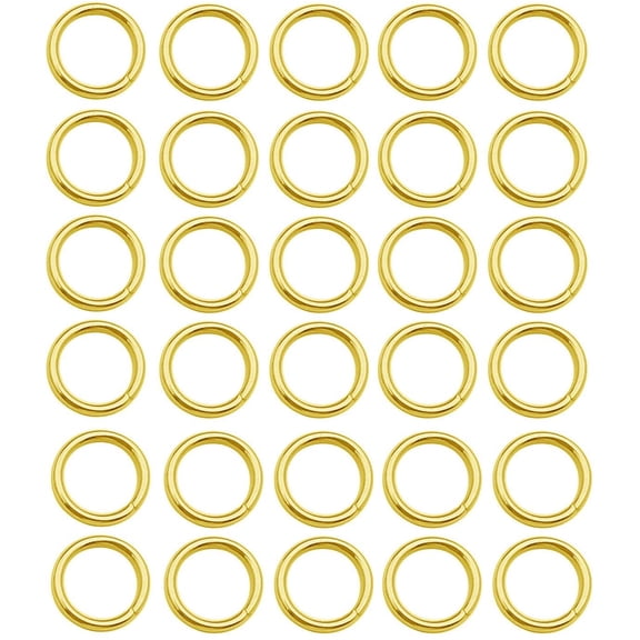 100 pcs Gold Plated Stainless Steel Split Rings Jump Rings Connector Rings for Jewelry Making Necklaces Bracelet Earrings Keychain DIY Craft (13302-Gold, 10mm)