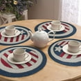 thumbnail image 5 of Decozen American Flag Beaded Placemats - Heat Stain Resistant Table Place Mats for Home Decor - 14", 5 of 8