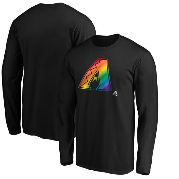 Men's Black Arizona Diamondbacks Team Pride Logo Long Sleeve T-Shirt