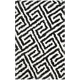 thumbnail image 3 of SAFAVIEH Barcelona Dortha Geometric Shag Area Rug, Graphite/Ivory, 4' x 6', 3 of 5