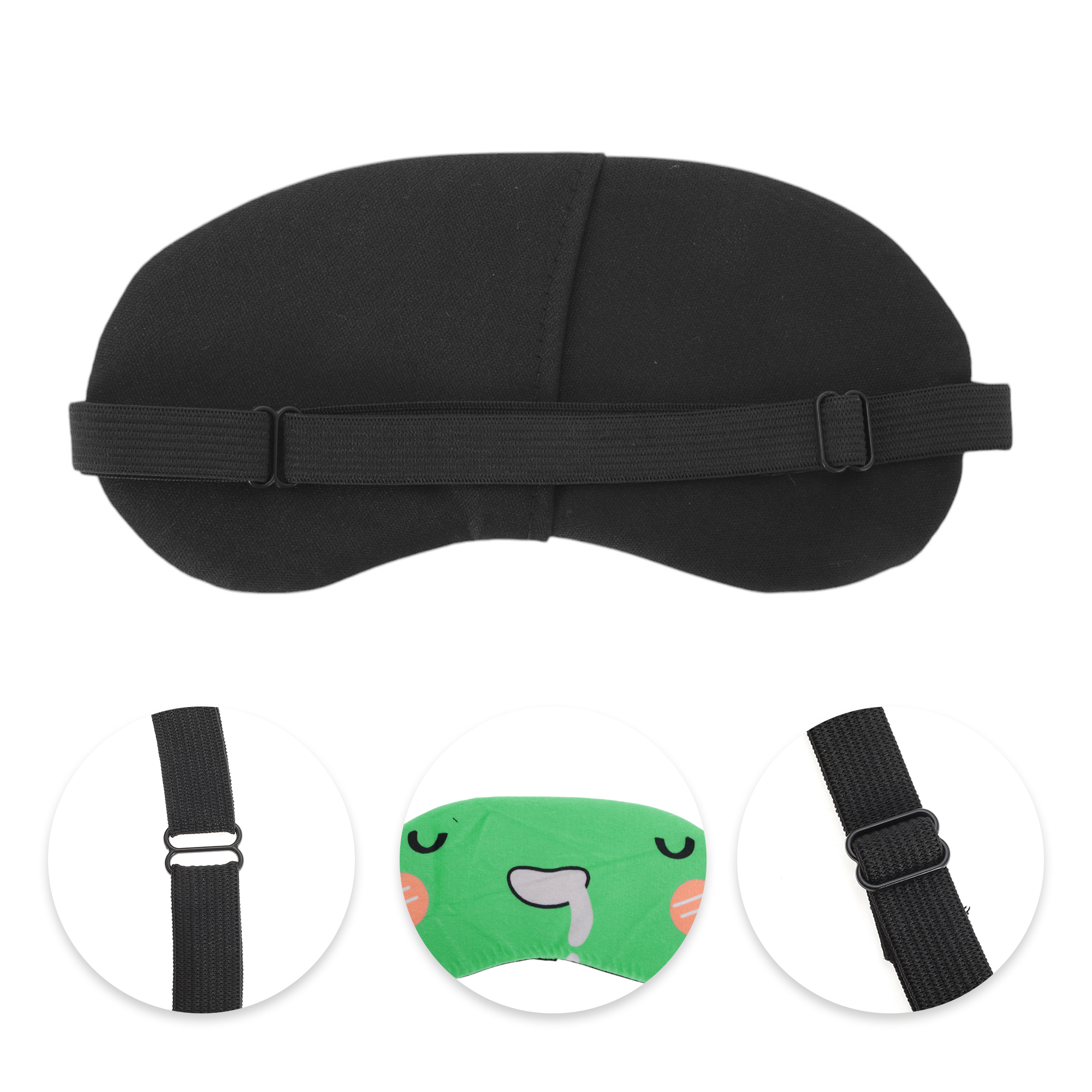 Unique Bargains 1pc Portable Cute Animal Pattern Eye Mask for Home Green