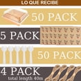 thumbnail image 3 of Paquete de 50 Cajas de Papel con Tapa Transparente, Envases Cuadrados Desechables para Porciones de Tarta, Cajas Kraft de Panadería para Postres, Galletas, Bocadillos (Marrón), 3 of 4