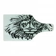 thumbnail image 1 of Lion Cutting Board, Sketch Art of Safari Animal King of the Jungle Savannah Wildlife, Decorative Tempered Glass Cutting and Serving Board, Wine Bottle Shape, Black White Pale Grey, by Ambesonne, 1 of 1