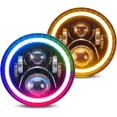 thumbnail image 2 of Par 7'' Rgb Faro H4 Led Redondo Ángel Wrangler Jeep Vocho Jk, 2 of 8