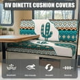 thumbnail image 4 of XYZCANDO Western Aztec RV Dinette Cushions Cactus RV Decor Stylish Bench Cushion Washable Couch Cover Loveseat Slipcovers Universal Furniture Covers for Sofa and Loveseat Camper Must Haves Green, 4 of 7